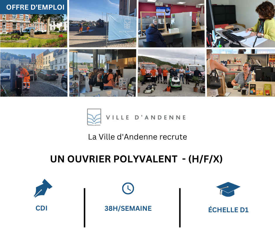 Ouvrier polyvalent – Service Voiries (H/F/X)