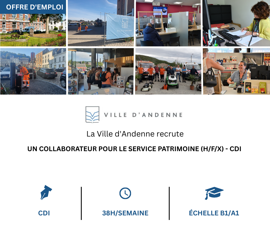 Collaborateur au Service Patrimoine (H-F-X)